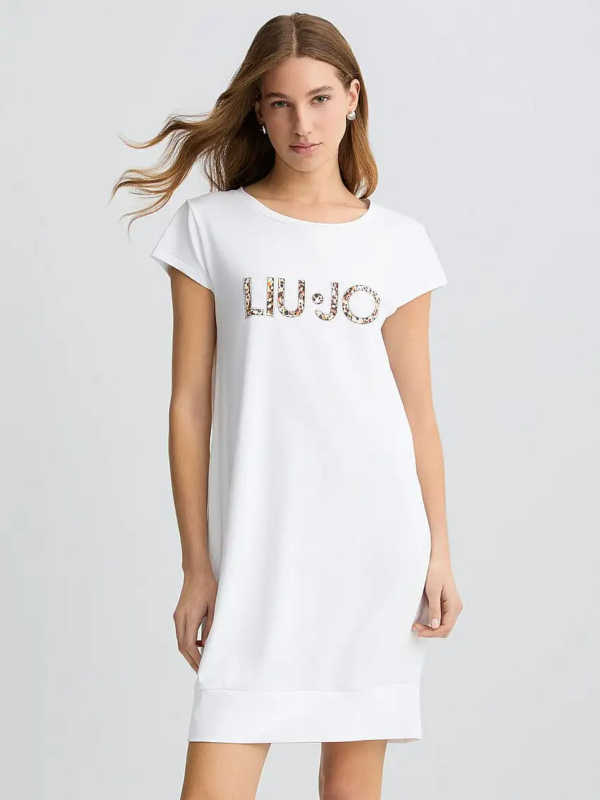 LIU JO BEACHWEAR Women's Dress VA5194JS003 M9664 White/animal rouge