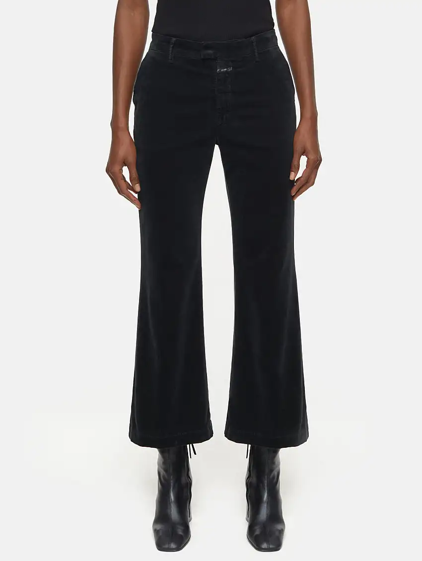 Pantaloni Wharton in Velluto Nero