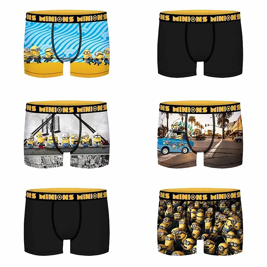 Boxer per bambini Les Minions Despicable (x6)