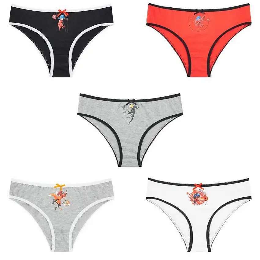 Slip assortiti per bambina Miraculous (x5)