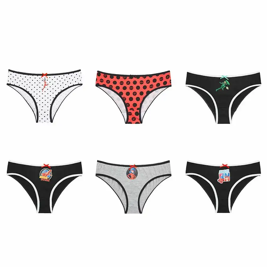 Slip assortiti per bambina Miraculous (x6)