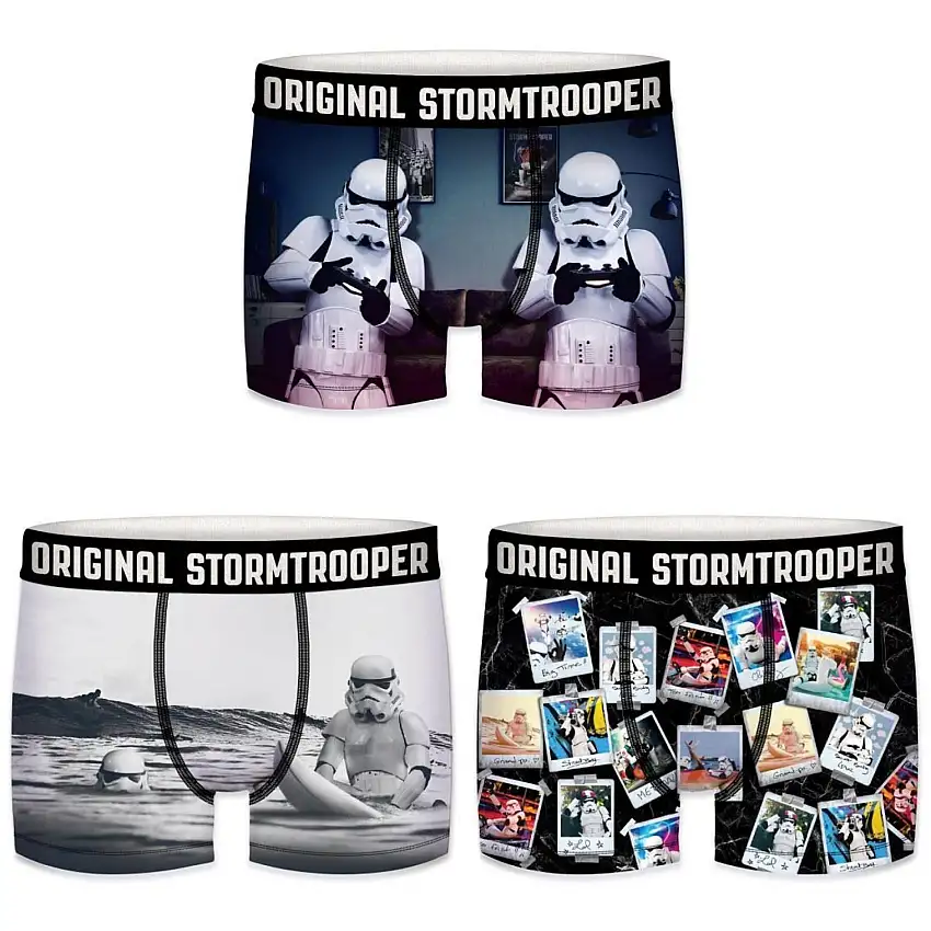 Boxer per bambini Stormtroopers Surf & Game (x3)