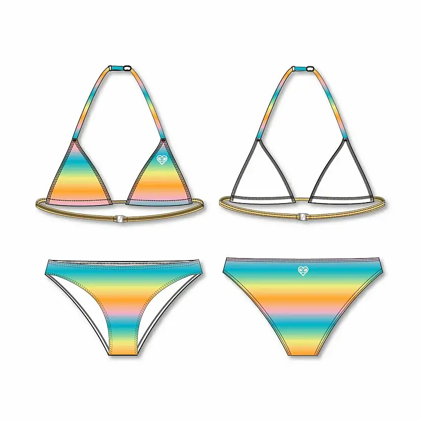 Costume da bagno 2 pezzi a triangolo edn bambina Freegun