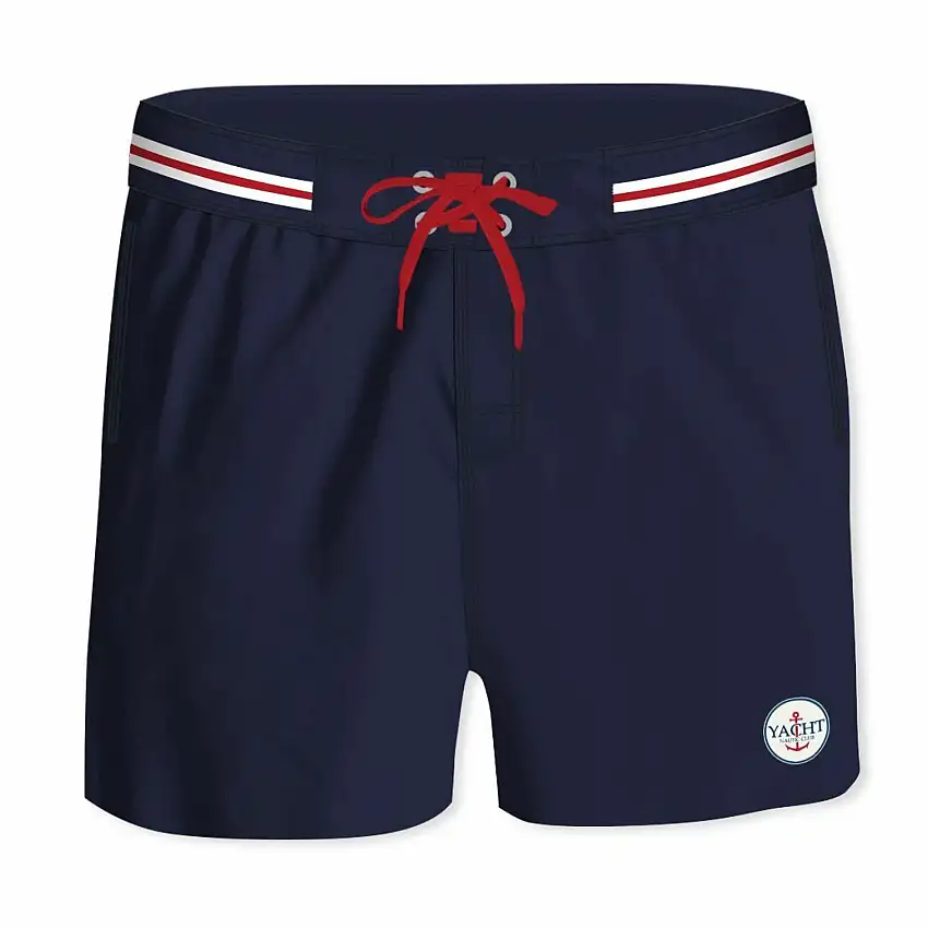 Pantaloncini da bagno con mezzo elastico in vita Yacht Nautic Club