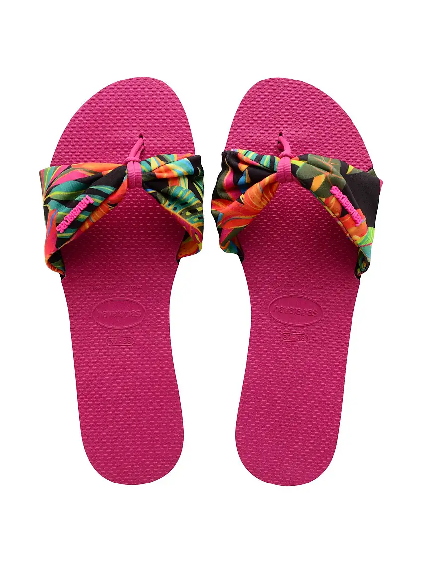 HAVAIANAS Women's Flip Flops Hav. You Saint Tropez Print 4148246.8910 Pink