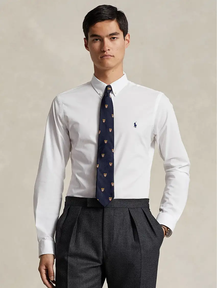 Camicia in Popeline Elasticizzato Bianco