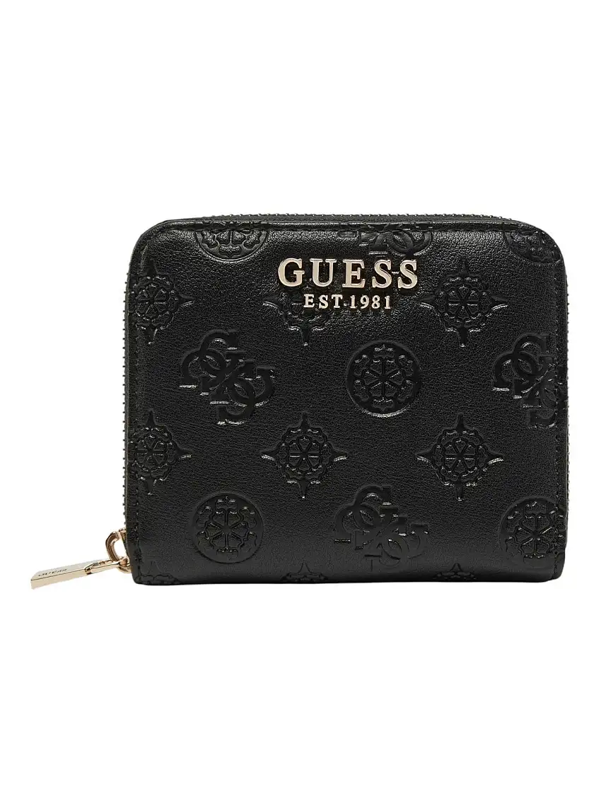 GUESS Women's Wallet GERTY SLG SMALL ZIP AROUND SWPD95 29137 BLA Black