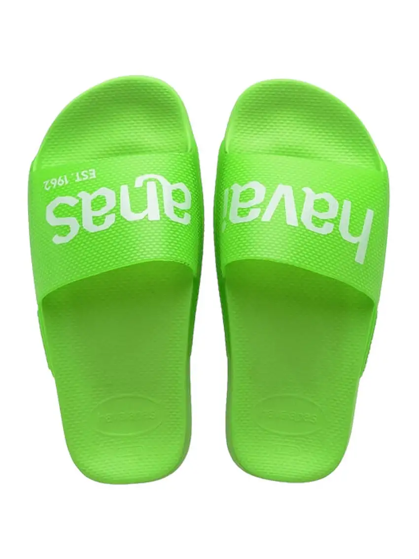 HAVAIANAS Women's Slipper Hav. Slide Logomania Neon 4149038.5574 Green