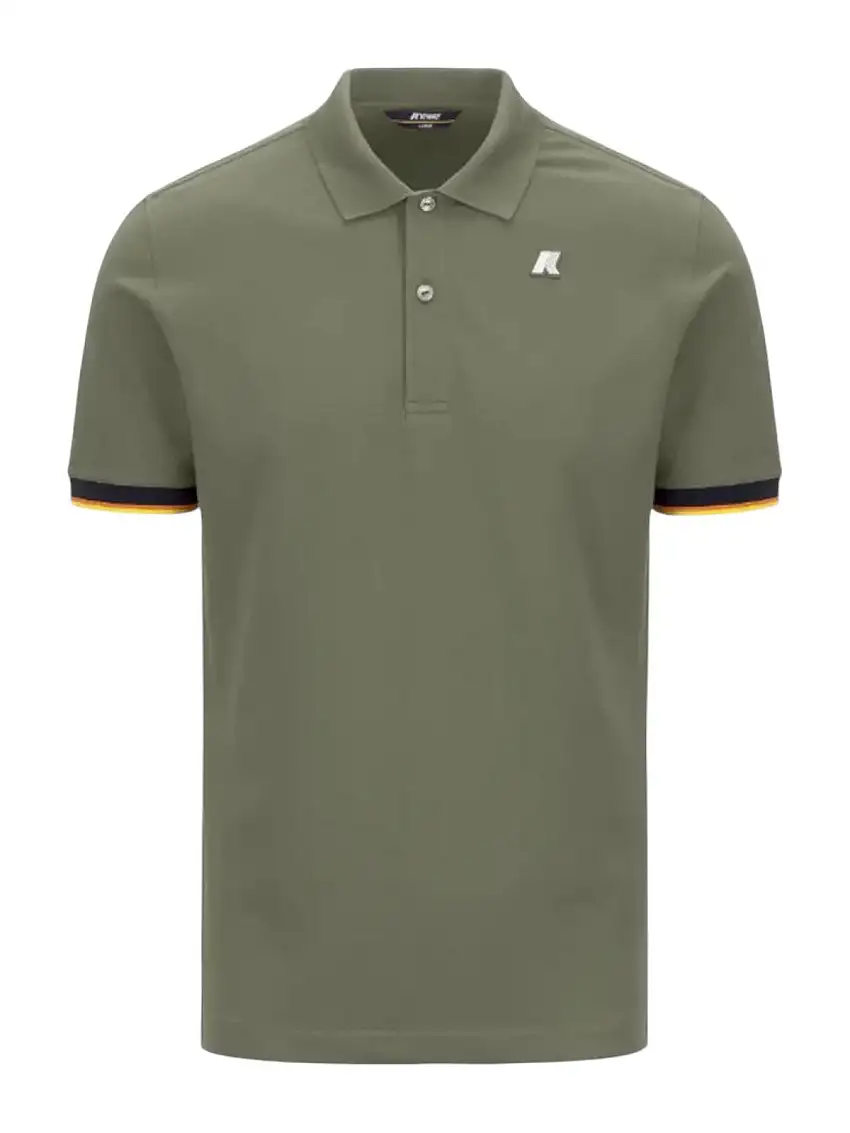 K-WAY Men's Polo Shirt VINCENT PIQUE K1125BW V15 Green