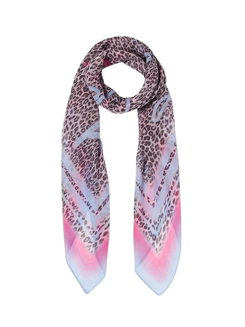 Liu Jo Women's Scarf - Animal Print Scarf - Pink