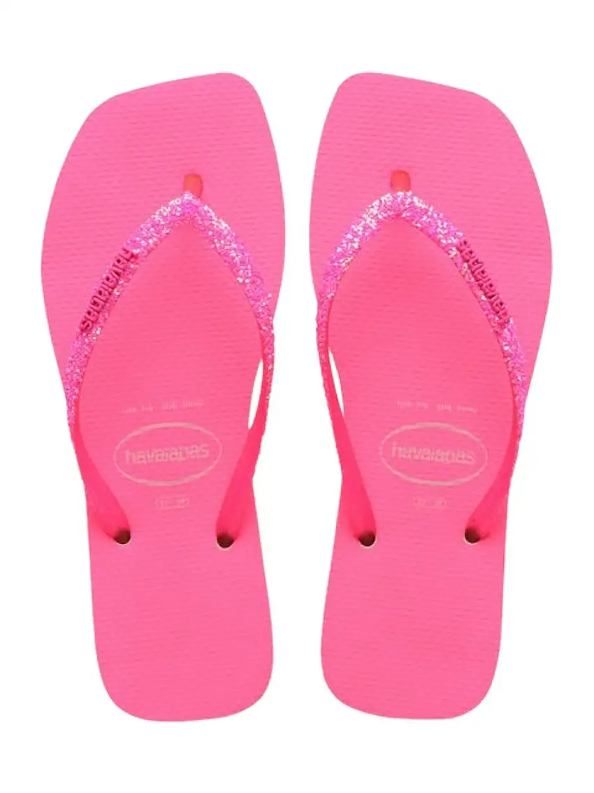 HAVAIANAS Women's Flip Flops Hav. Square Glitter Neon 4148927.9336 Pink