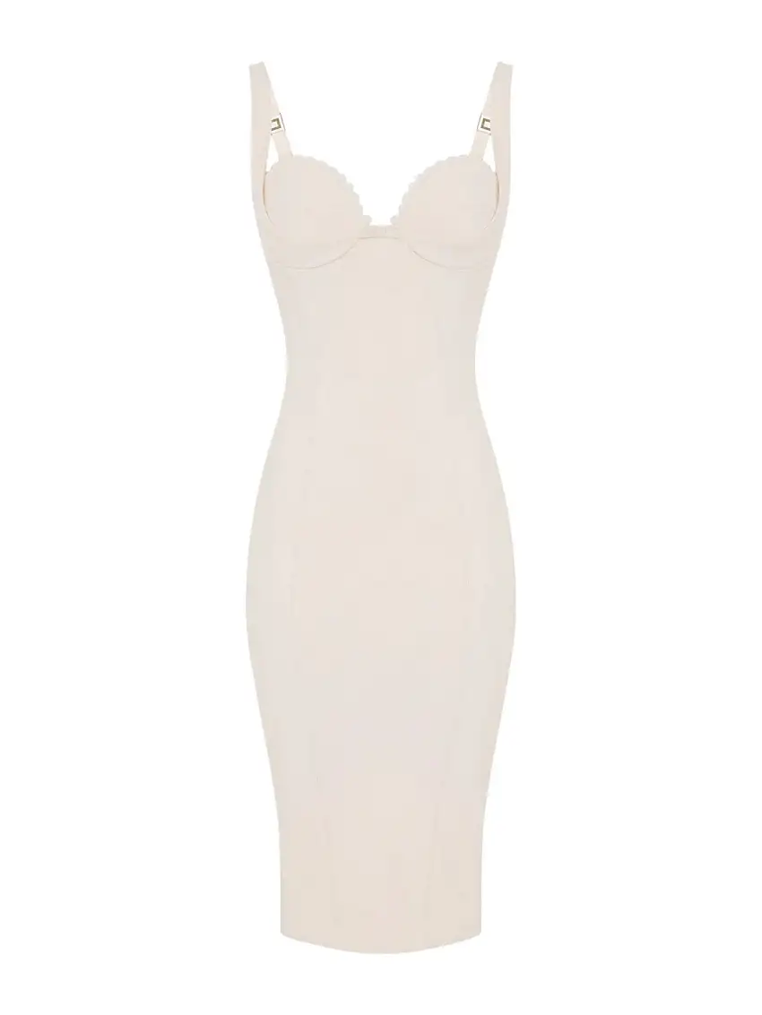 ELISABETTA FRANCHI Women's Dress AB85052E2-193 Beige