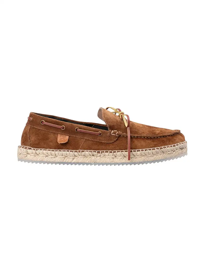 ESPADRILLES Men's Moccasin VARO SILK 11559000 CUERO TABACCO