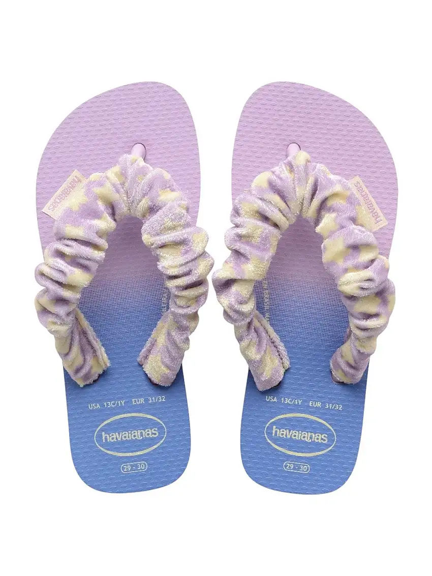 HAVAIANAS Flip Flops for Girls and Boys Hav. Kids Fluffy 4149941.0397 Purple