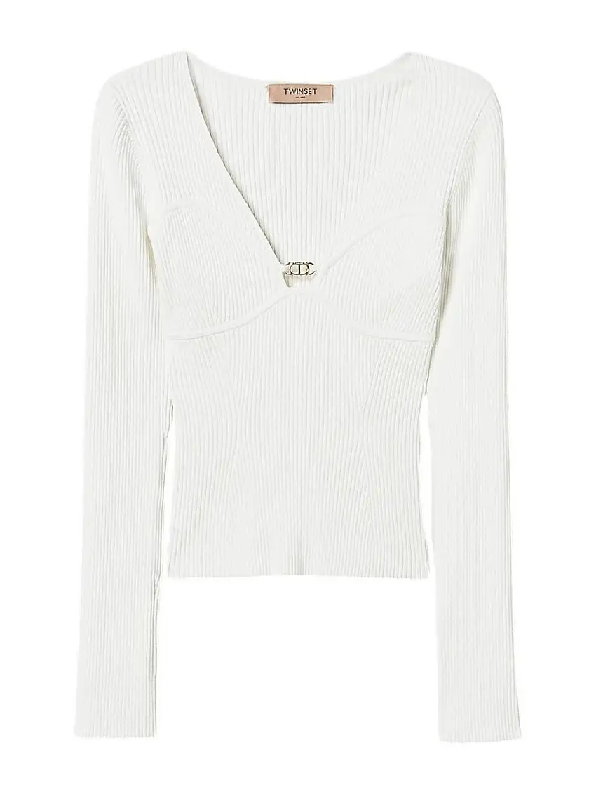 TWINSET Women's Sweater 242TP3132 00282 White