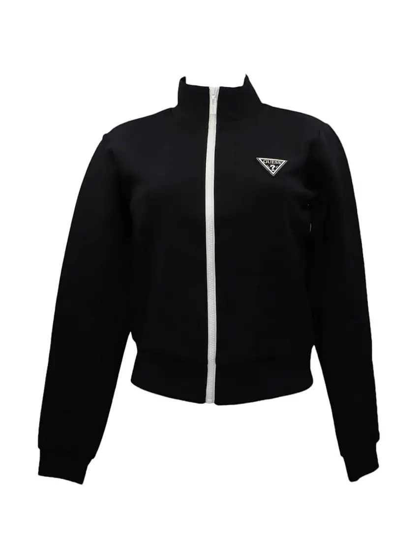 GUESS SPORT Women's Sweatshirt ANN FULL ZIP SWEATSHIRT V3BQ12 KBCK2 JBLK Black