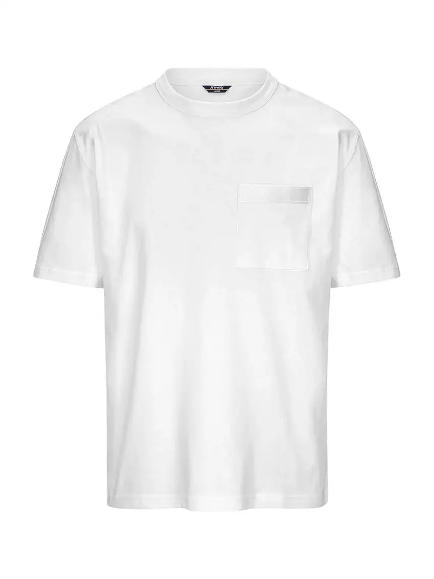 K-WAY Men's T-shirt FANTOME POCKET K2135HW 001 White